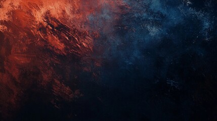 Poster - Red and blue paint strokes creating a vibrant and textured abstract background, perfect for adding a touch of artistic flair to any project
