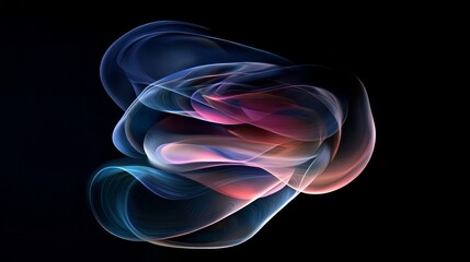Poster - Colorful abstract waves flowing across a black background create a stunning design, adding a vibrant touch of modern art ideal for various creative projects and visual applications