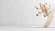 © loxia stock image - Popcorn explosion against white background.
