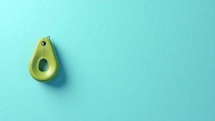 Leinwandbilder - Coral pink dumbbell on right. Soft green background. Copy space for text, 3D render AI Generated Designer Element