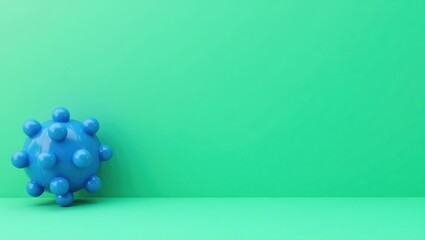Leinwandbilder - Camouflage green soldier's helmet on right. Soft blue background. Copy space for text, 3D render AI Generated Designer Element