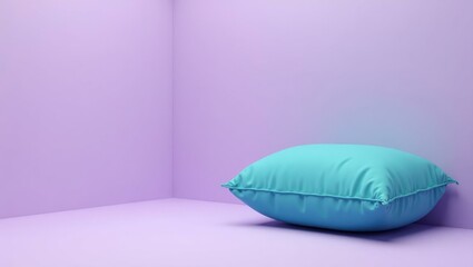 Poster - teal and pink saber tooth tiger on left. soft red background. copy space for text, 3d render ai gene