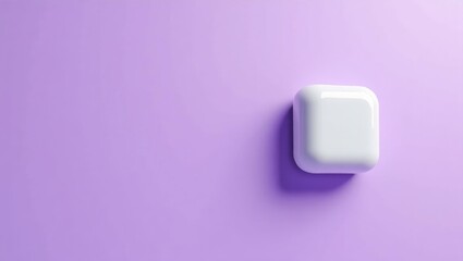 Leinwandbilder - Arctic white streaming device on left. Soft coral background. Copy space for text, 3D render AI Generated Designer Element