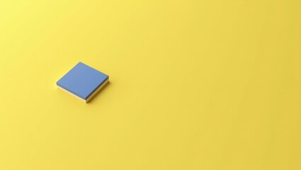 Leinwandbilder - Cerulean blue microchip on left. Soft blue background. Copy space for text, 3D render AI Generated Designer Element