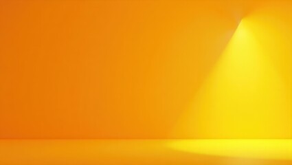 Poster - Mustard yellow spotlight on right. Soft purple background. Copy space for text, 3D render AI Generated Designer Element