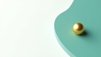 Poster - Teal and gold gavel on right. Soft red background. Copy space for text, 3D render AI Generated Designer Element
