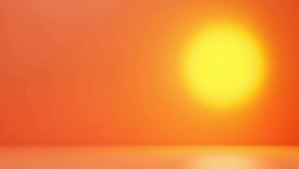 Poster - Sun yellow digital highlighter on left. Soft white background. Copy space for text, 3D render AI Generated Designer Element