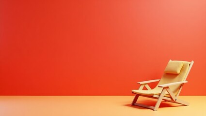 Poster - Gold trophy on right. Soft coral background. Copy space for text, 3D render AI Generated Designer Element