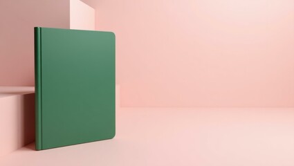 Poster - camouflage green soldier's helmet on right. soft blue background. copy space for text, 3d render ai 