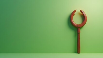 Poster - Rich burnt sienna pitchfork on left. Soft purple background. Copy space for text, 3D render AI Generated Designer Element