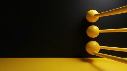 Poster - Coral pink dumbbell on right. Soft green background. Copy space for text, 3D render AI Generated Designer Element