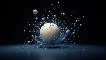 Poster - Mesmerizing Digital Illustration Depicting the Dynamic Beauty of Brownian Motion in Action