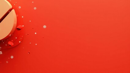 Poster - Coral pink dumbbell on right. Soft green background. Copy space for text, 3D render AI Generated Designer Element