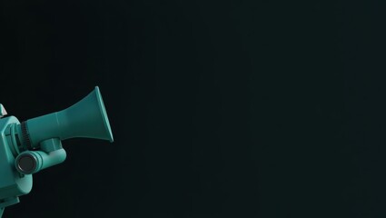 Poster - Teal and gold gavel on left. Soft yellow background. Copy space for text, 3D render AI Generated Designer Element
