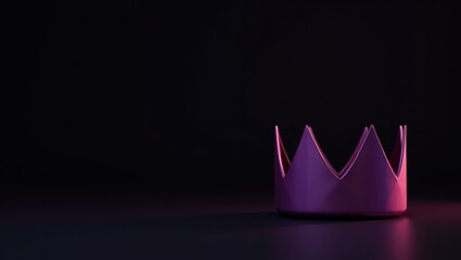 Poster - Royal purple and gold scepter on right. Soft white background. Copy space for text, 3D render AI Generated Designer Element