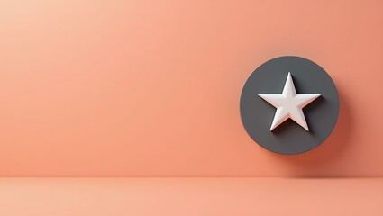 Poster - Battleship gray insignia on right. Soft green background. Copy space for text, 3D render AI Generated Designer Element