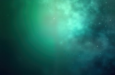 Poster - Abstract background design with calming green, blue tones. Modern style suggests cosmic space. Vibrant colours. Ideal for digital art graphic design. Dynamic composition reminiscent of underwater