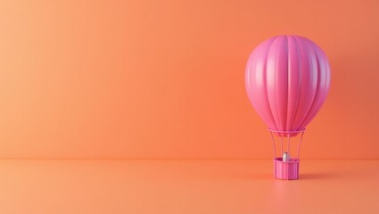 Aufkleber - Neon pink vr headon left. Soft yellow background. Copy space for text, 3D render AI Generated Designer Element
