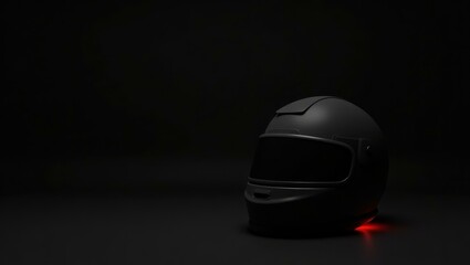 Poster - Camouflage green soldier's helmet on right. Soft blue background. Copy space for text, 3D render AI Generated Designer Element