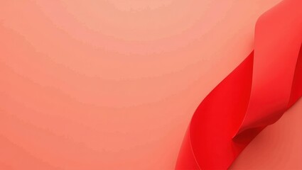 Poster - Ruby red safe on left. Soft pink background. Copy space for text, 3D render AI Generated Designer Element