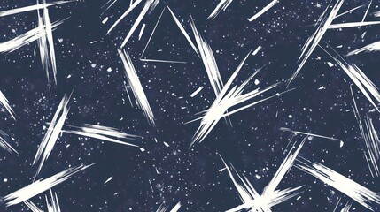 Poster - Abstract dark blue background with white brush strokes and speckles.