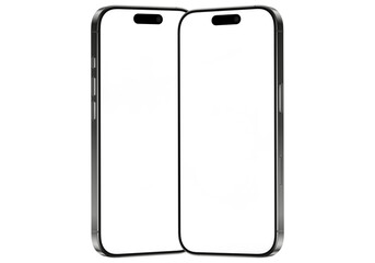 Wall Mural - smart phones isolated on empty background for making mockup premium png photo