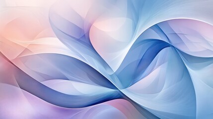 Wall Mural - Abstract Digital Art Smooth Flowing Curves background 