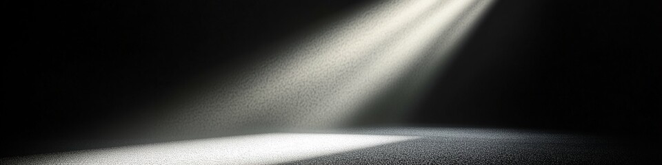 Poster - Light beams illuminating a dark background with soft light shadows