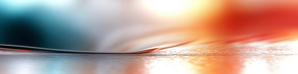 Poster - Abstract background with smooth waves reflecting colors in a blurred style