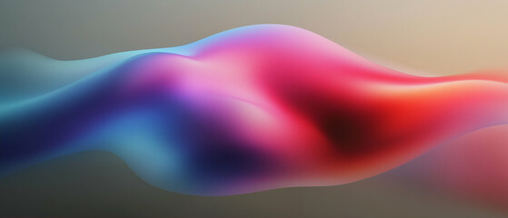 Poster - Abstract wave background in vibrant colors with smooth transitions and ethereal shapes