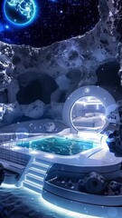 Wall Mural - celestial paradise discover serenity amidst the star seamless looping overlay 4k virtual video anima