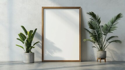 Wall Mural - Blank A frame sidewalk sign mockup background 