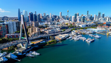 Wall Mural - Aerial view of Sydney in daytime