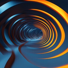 Poster - Dynamic spiral tunnel visuals abstract environment digital art futuristic design immersive perspective