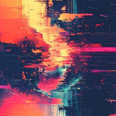 Poster - Dynamic abstract art display digital gallery visual content urban environment close-up modern aesthetics