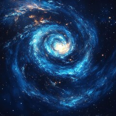 Wall Mural - exploring cosmic wonders spiral galaxy formation outer space digital art universe astronomical persp