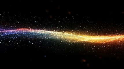 Poster - Cosmic wave motion space abstract art dark background wide perspective infinity concept