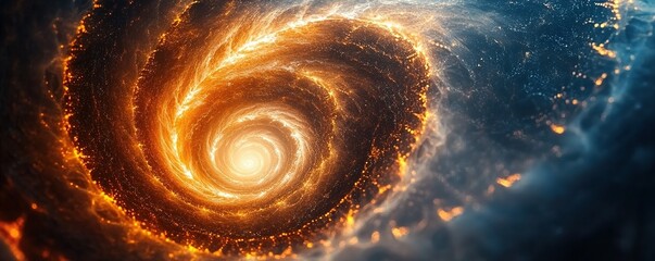 Wall Mural - galactic spiral formation deep space digital art cosmic environment high-resolution view astrophysic