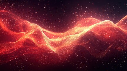 Poster - Dynamic waves of energy abstract visualization digital art dark background close-up motion and flow