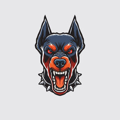 dog head vintage style