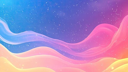Wall Mural - colorful abstract wavy background, cosmic dust, website design
