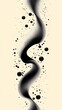 © nitiroj - Thin black smoke line dissolving into tiny particles on a light beige background, Minimal Smoke Texture, Dispersing effect