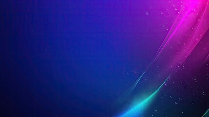 Poster - Abstract vibrant neon waves, dark background, digital art, website header