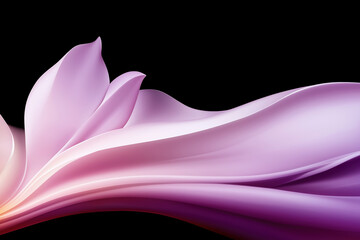 Poster - Colorful petals unfurl gracefully against a dark background in artistic display