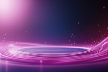 Poster - Dynamic purple light swirl area with glowing particles swirling around softly