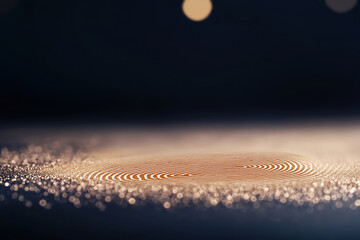 Poster - Intricate patterns formed by fine droplets on a reflective surface at night