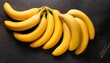 © Eli - Flat Lay Top View of Bright Ripe Fragrant Yellow Banana Fruit as Background