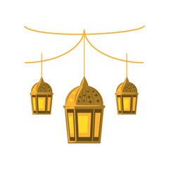 Wall Mural - hanging arab lamps