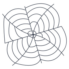 Black Spider Web Decoration. Isolated on White Background. Vector Illustration in Classic Design Pattern