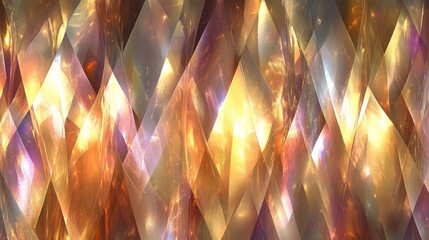 Wall Mural - Abstract diamond pattern with warm glowing colors